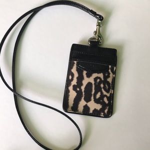 Black and Cheetah coach Lanyard